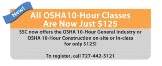 $125 OSHA 10-Hour